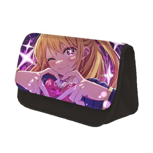 NOAFUNZO Oshi No Ko Federmäppchen, Cartoon-Druck, Hoshino Ai, Hoshino, Rubi, Anime, Cosplay, Stiftebox, Organizer, Schreibwaren-Tasche, Federmäppchen für Studenten, Mädchen, Jungen, Typ 10, von NOAFUNZO