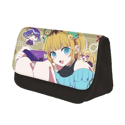 NOAFUNZO Oshi No Ko Federmäppchen, Cartoon-Druck, Hoshino Ai, Hoshino, Rubi, Anime, Cosplay, Stiftebox, Organizer, Schreibwaren-Tasche, Federmäppchen für Studenten, Mädchen, Jungen, Typ 11, von NOAFUNZO