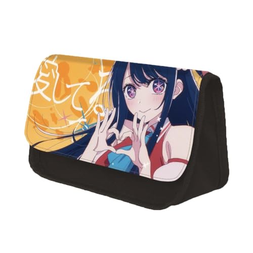 NOAFUNZO Oshi No Ko Federmäppchen, Cartoon-Druck, Hoshino Ai, Hoshino, Rubi, Anime, Cosplay, Stiftebox, Organizer, Schreibwaren-Tasche, Federmäppchen für Studenten, Mädchen, Jungen, Typ 9, von NOAFUNZO