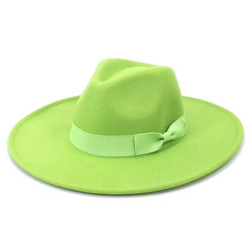 NOAMED Fengyan Hut 2021 Winter Herbst Damen Elegant Retro Filz Fedora Hut Große breite Krempe Frauen Hüte Hochzeit Kirche Kleid formelle Hut, grün, 6 7/8-7 1/8 NOAMED Fengyan Hut 2021 Winter Herbst Damen Elegant Retro Filz Fedora Hut Große breite Krempe Frauen Hüte Hochzeit Kirche Kleid formelle Hut, grün, 6 7/8-7 1/8 von NOAMED