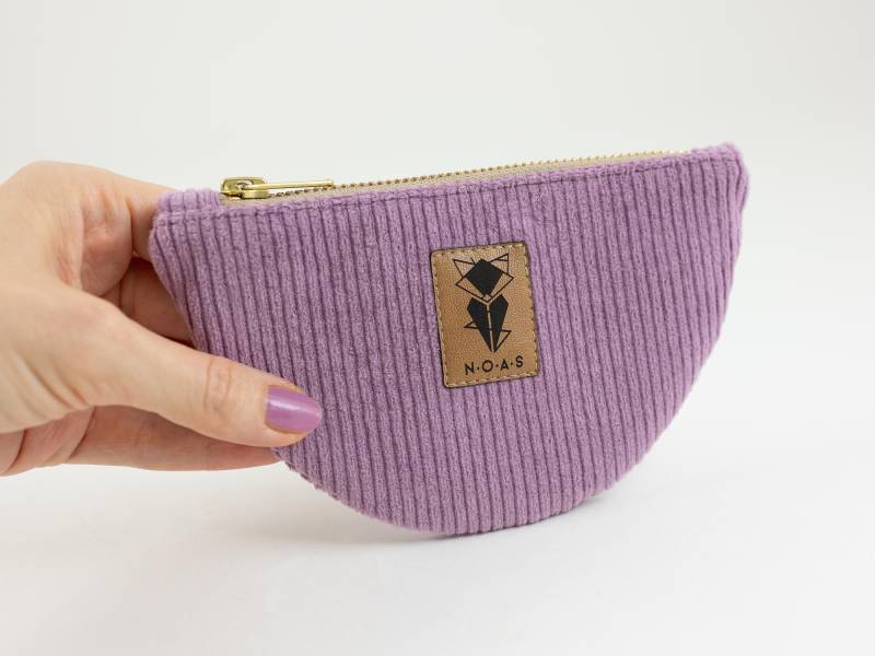 Mini Moon Bag Cord Lilac Mit 2 Kartenfächern - Kleine Geldbörse von NOASBerlin
