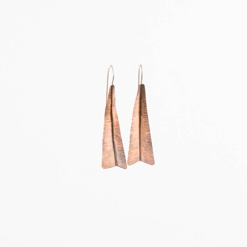 Lange Und Leichte Kupfer Ohrringe, Rustikalen Stil, Boho-Stil, Geschenk Unter 50 von NOAunisexJewelry