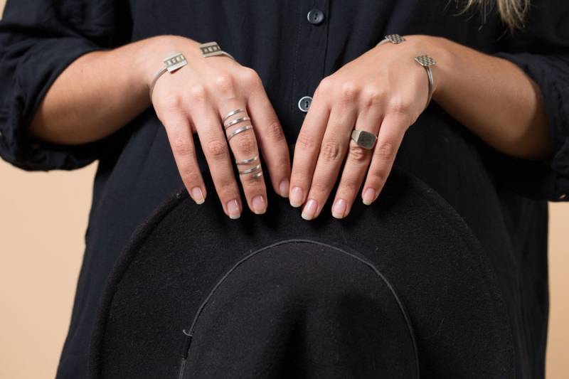 Silberdrahtring, Um Den Finger Gewickelt, Biegsam, 925 Sterling Silber, Statement Silberring von NOAunisexJewelry