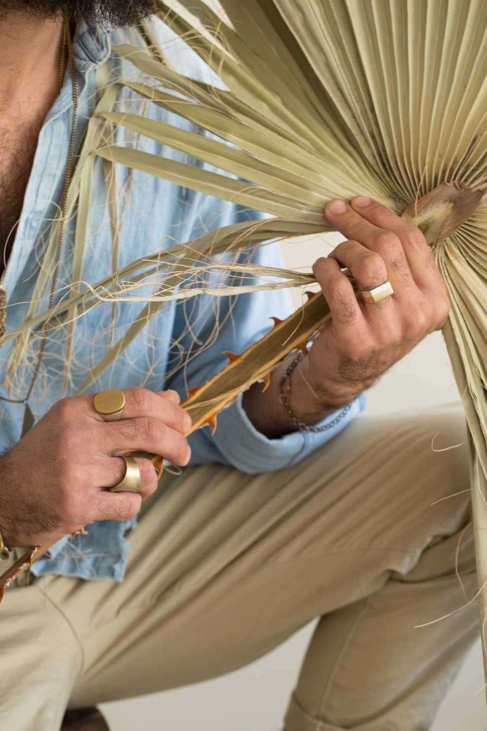 sterling Silber Und Messing Signet Ring, Gemischte Metalle Rechteck, Für Männer Frauen von NOAunisexJewelry