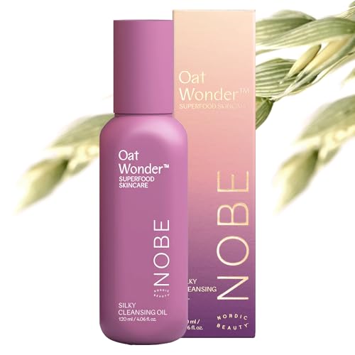 NOBE Oat Wonder Silky Gesichtsreinigungsöl 120 ml – Ecocert-zertifiziert, sanft und auf Ölbasis – Make-up-Entferner und Reinigungsmittel für alle Hauttypen von NOBE NORDIC BEAUTY