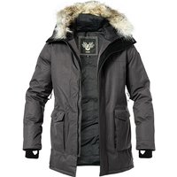 NOBIS Herren Daunenparka Grau Mikrofaser unifarben von NOBIS