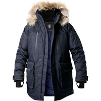 NOBIS Herren Daunenparka blau Mikrofaser unifarben von NOBIS