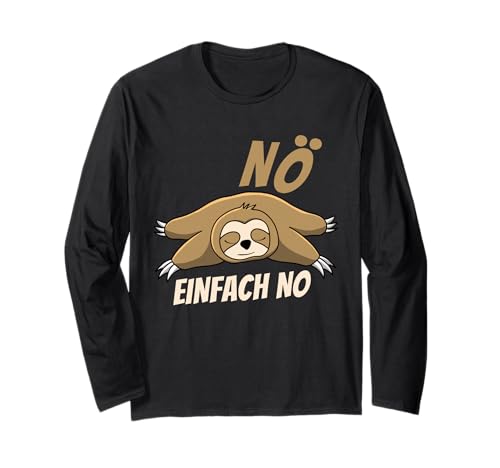 NÖ Sloth Funny Cool Saying Lazy for Girls and Boys Langarmshirt von NÖ Lazy Sloth Funny Cool Saying