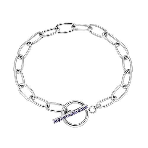 NOELANI Armband Edelstahl Damen Armschmuck, mit Zirkonia synth., 19 cm, Silber, Kommt in Schmuck Geschenk Box, 2032332 von NOELANI