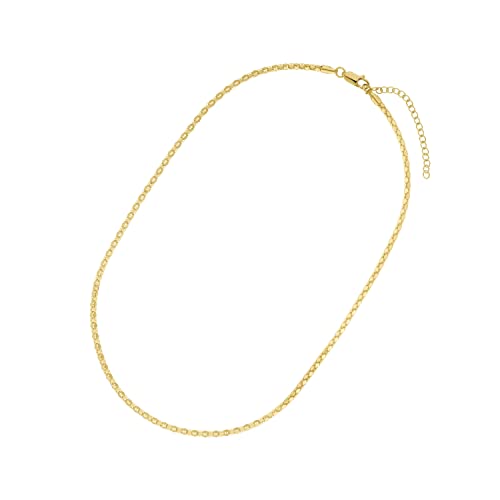 NOELANI Halskette 925 Sterling Silber Damen Halsschmuck, 40+5 cm, Gold, Kommt in Schmuck Geschenk Box, 2036055 von NOELANI