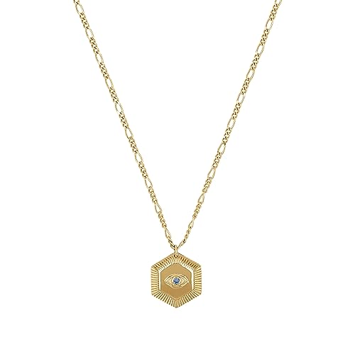 NOELANI Kette mit Anhänger 925 Sterling Silber Damen Halsschmuck, mit Spinell synt., 40+5 cm, Blau, Auge, Kommt in Schmuck Geschenk Box, 2036977 von NOELANI