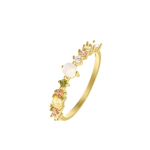 NOELANI Ring 925 Sterling Silber Damen Ringe, mit Zirkonia synth., Gold, Kommt in Schmuck Geschenk Box, 2036067 von NOELANI