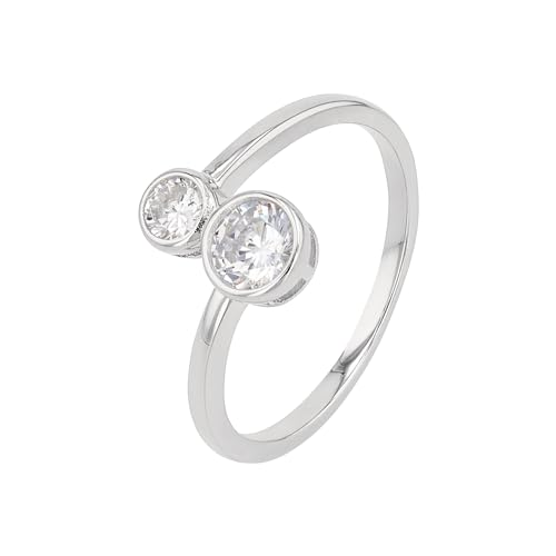 NOELANI Ring 925 Sterling Silber Damen Ringe, mit Zirkonia synth., Weiß, Kommt in Schmuck Geschenk Box, 2037858 von NOELANI