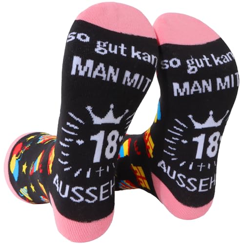 Geburtstag Frau happy Socks Damen 39-42,Baumwolle Stoppersocken Damen Geburtstagsgeschenk für Frauen 18 20 21 30 40 50 60 70 von NOEMIN