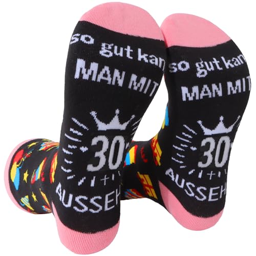 Geburtstag Frau happy Socks Damen 39-42,Baumwolle Stoppersocken Damen Geburtstagsgeschenk für Frauen 18 20 21 30 40 50 60 70 von NOEMIN
