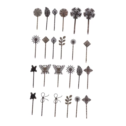 24 Pcs Vintage Haarklammern Kleine Blumenhaarklammern Retro -Haarstifte Frauen Mädchen Haarnadeln für Cosplay -Themenveranstaltungen von NOENNULL