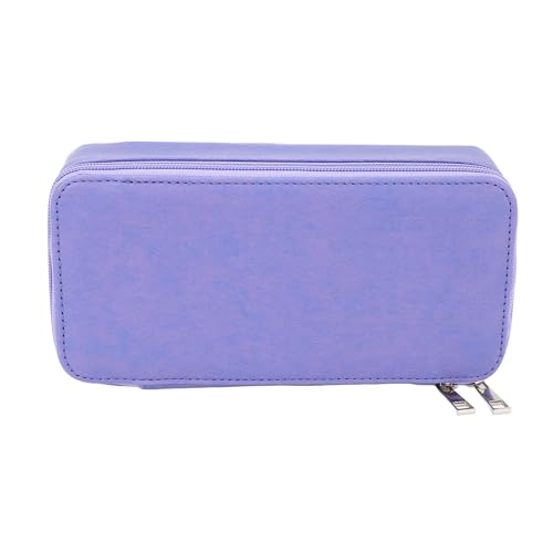 Bleistiftkoffer Großer Stiftbeutel Stationery Beutel Tragbare Großkapazität Reißverschluss Reißverschluss Pen Case Tasche Multifunktionales Bleistifttasche für Schulbüro (Lila) von NOENNULL