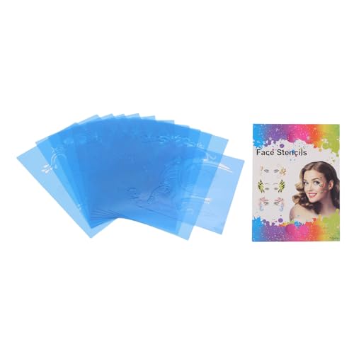 NOENNULL 12 Pack -Gesichtsfarbe Schablonen - Wiederverwendbare Körperkunstvorlagen für Kinder und Erwachsene - Halloween, Geburtstagsfeier, Karnevals -Make -up -Kit von NOENNULL