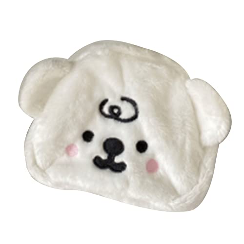 NOENNULL Cartoon -Geldbeutel Form Niedliche Geldbörsen für Mädchen Tragbare Plüsch -Mini -Wechselgeldbörse für Einkaufswissenschaften (Weißbär) von NOENNULL