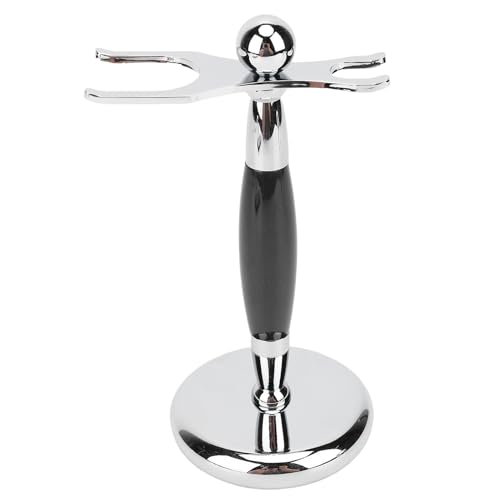 NOENNULL Rasierpinselständer für Männer - Extra Breite Öffnungen Doppelseitiger und Bürstenhalter mit Schwermetallbasis, Badezimmer -Arbeitsplatte Organizer (Blau) von NOENNULL