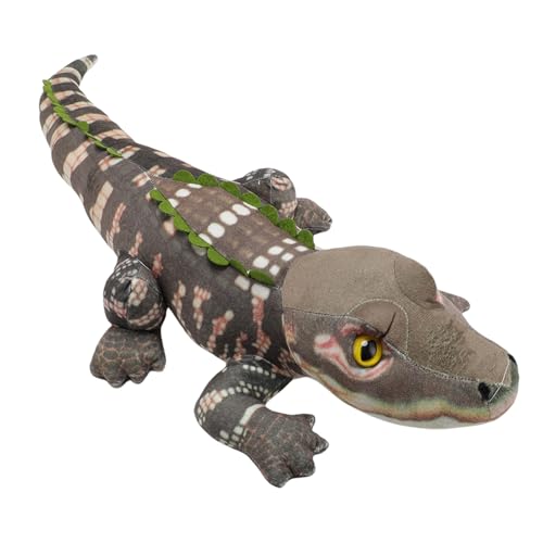 Plüsch Gator Spielzeug Niedlich Weich Realistische Heimdekoration Kuscheltier Gator Spielzeug für Kinder (Braun) von NOENNULL