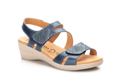 IST NICHT DAS Gleiche Damenschuhe Ver.2023 ESP.Jam FBA Keilsandale. Marineblau Größe 37, Marineblau, 37 EU von NOESLOMISMO BY DILEMA
