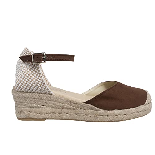 ES IST NICHT DAS Gleiche Damenschuhe Espadrilles Keilabsatz, braun, 36 EU von NOESLOMISMO BY DILEMA