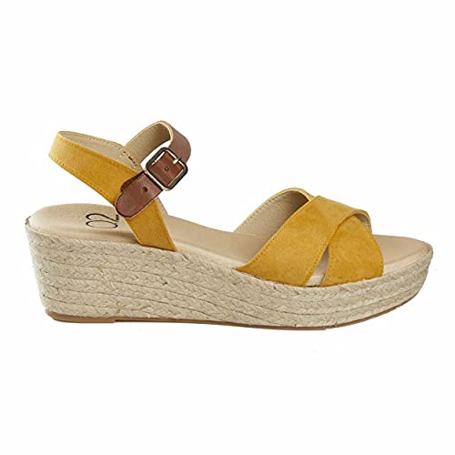 NO ES LO MISMO | Damen Jute Keil Espadrilles | Sandalen | Neue Frühjahr/Sommer 2021 Kollektion | Bequeme Damen Plateauschuhe | Design und Herstellung in Spanien von NOESLOMISMO BY DILEMA