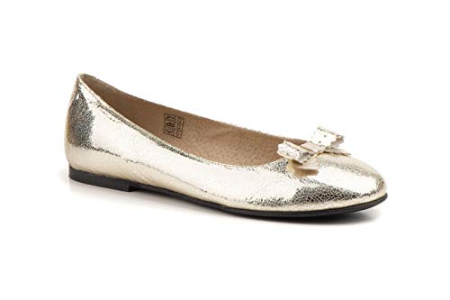 NOESLOMISMO BY DILEMA Sondergrößen für Damenschuhe Typ Ballerinas Größen 42 bis 45, Platinfarben, 43 EU von NOESLOMISMO BY DILEMA