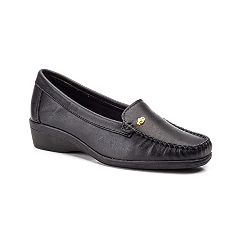 NOT THE same SHOES Damen Frühling/Sommer 2023 Loafer, schwarz / weiß, 38 EU von NOESLOMISMO BY DILEMA