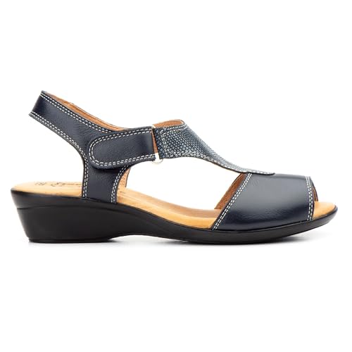 Nicht das gleiche Schuhe für Damen, Spring/Sommer 2023, Keilabsatz, Marineblau, 40 EU von NOESLOMISMO BY DILEMA