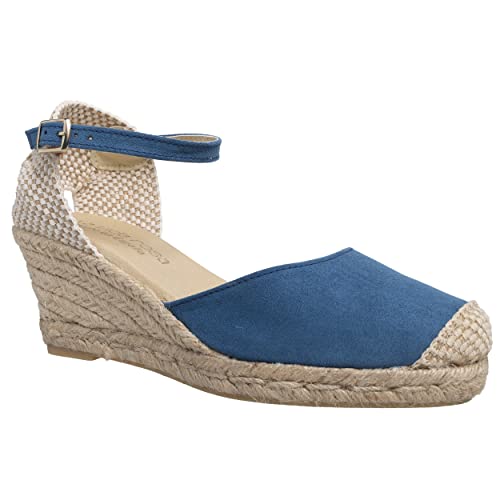 NOESLOMISMO BY DILEMA Nicht das gleiche Schuhe für Damen Spring/Sommer 2021 Espadrilles Keil, Ozean, 36 EU von NOESLOMISMO BY DILEMA