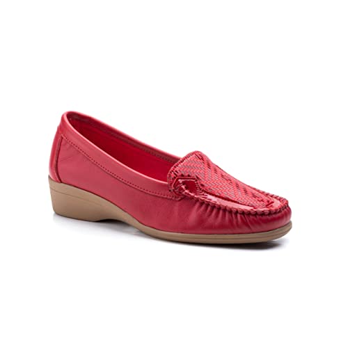 Nicht das gleiche Schuhe für Damen Spring/Sommer 2023 Mokassins, rot, 39 EU von NOESLOMISMO BY DILEMA