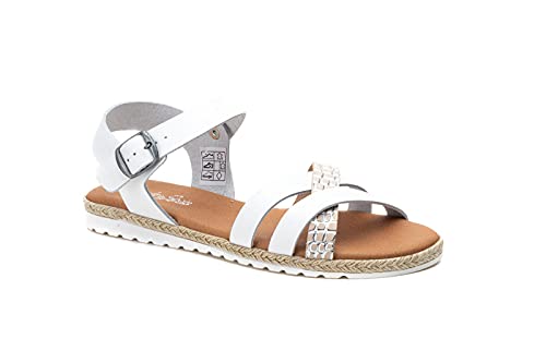 No Das Gleiche Damenschuhe Spring/Summer 2023 flache Sandalen, weiß, 37 EU von NOESLOMISMO BY DILEMA