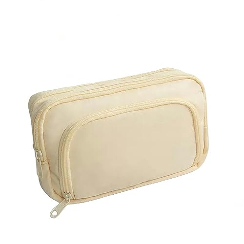 NOGRAX Federmäppchen Mädchen Große Kapazität Bleistiftbeutel Ästhetische Schule Fälle Mädchen Schreibwaren Halter Bag Stift Case Schüler Schulmaterialien-beige von NOGRAX