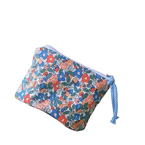 NOGRAX Kosmetiktasche Baumwolle Floral Kleine Kosmetische Make Up Tasche Organizer Taschen Für Frauen Lippenstift Make-up Fall Clutch Geldbörse Münzbeutel Fall-17 von NOGRAX