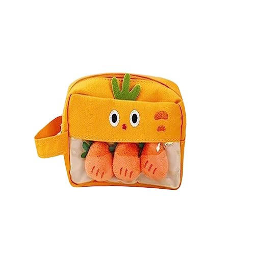 NOGRAX Kosmetiktasche Kosmetiktaschen Make -up -Koffer Make -up Pinsel Organizer Beutel Beutel Schüler Mädchen Bleistift Hülle Reißverschluss Box-orange von NOGRAX