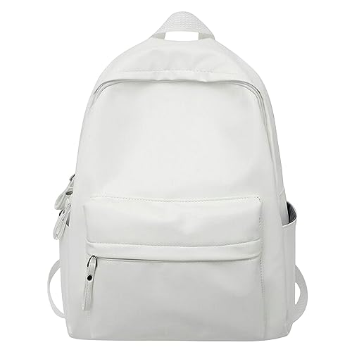 NOGRAX Schulrucksack Fashion Rucksack Frauen Faux Leder College Student School Taschen Frauen Freizeit -Reise -Rucksack Unisex -Paar Rucksack-Weiss-30Cmx14Cmx41Cm von NOGRAX