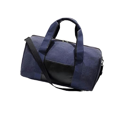 NOGRAX Schulrucksack Leinwand Einfache Reise Gepäck Handtaschen Solide Durable Duffel Schultertaschen Crossbody Wochenende Carry Organizer Für Männer Frauen-Blau von NOGRAX