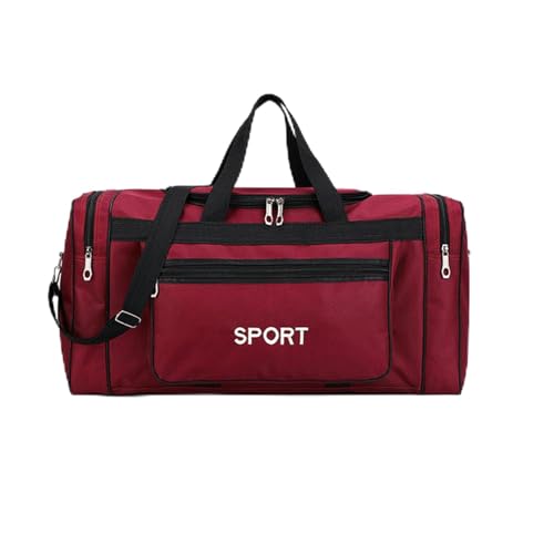 NOGRAX Schulrucksack Männer Fitness Training Sporttasche Große Kapazität Gadgets Yoga Sack Oxford Gym Taschen Für Reise Schwimmen Duffle Taschen Sportbag-Rotes Oxford-Tuch von NOGRAX