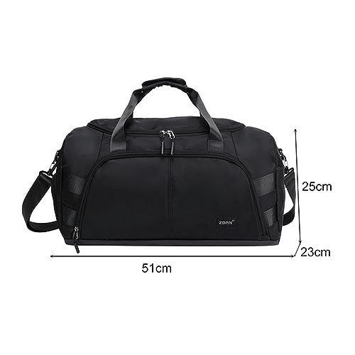 NOGRAX Schulrucksack Männer Fitness Training Sporttasche Große Kapazität Gadgets Yoga Sack Oxford Gym Taschen Für Reise Schwimmen Duffle Taschen Sportbag-Schwarzes Nylon von NOGRAX