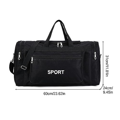 NOGRAX Schulrucksack Männer Fitness Training Sporttasche Große Kapazität Gadgets Yoga Sack Oxford Gym Taschen Für Reise Schwimmen Duffle Taschen Sportbag-Schwarzes Oxford-Tuch von NOGRAX