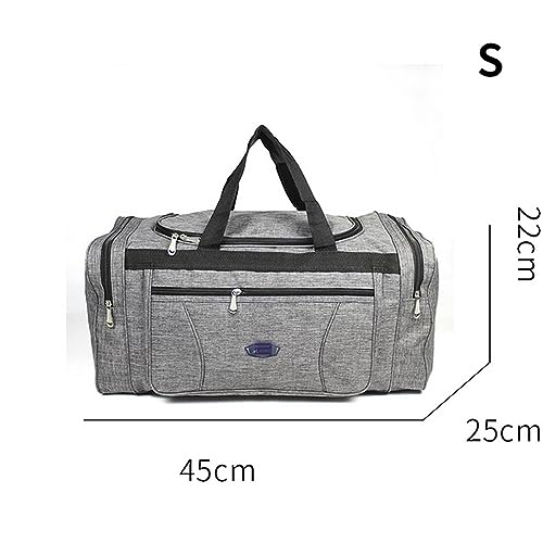 NOGRAX Schulrucksack Oxford wasserdichte Männer Reisen Reisen Handgepäck Groß Reisetasche Geschäft Großkapazität Wochenend -Duffle Reisetasche-S-Grau von NOGRAX