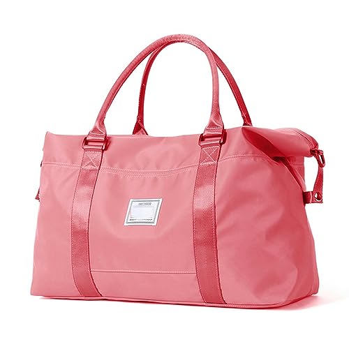 NOGRAX Schulrucksack Reise Duffel Bag Für Frauen Sport Tote Gym Bag Schulter Weekender Overnight Bag Mit Trolley Sleeve Für Flugzeuge Carry On Bag-Wa- Rot von NOGRAX