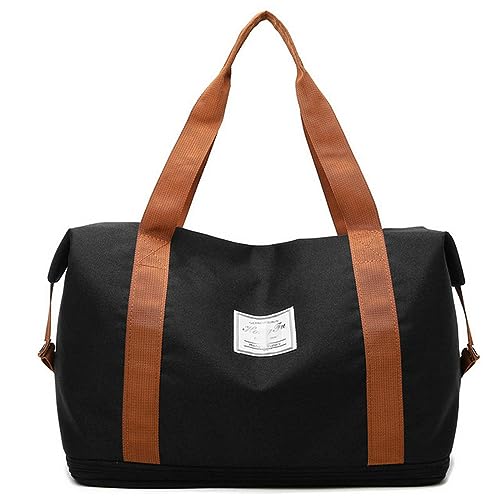 NOGRAX Schulrucksack Reisetasche Große Kapazität Männer Handgepäck Reise Duffle Taschen Wochenendtaschen Frauen Multifunktionale Reisetaschen-Balck von NOGRAX