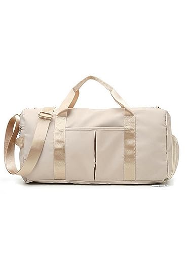 NOGRAX Schulrucksack Sports -Duffel -Bag Frauen Große Kapazitätsumhängetaschen Reisen Totes Wasser -Beachtliches Training Fitnessstudio-Beige von NOGRAX