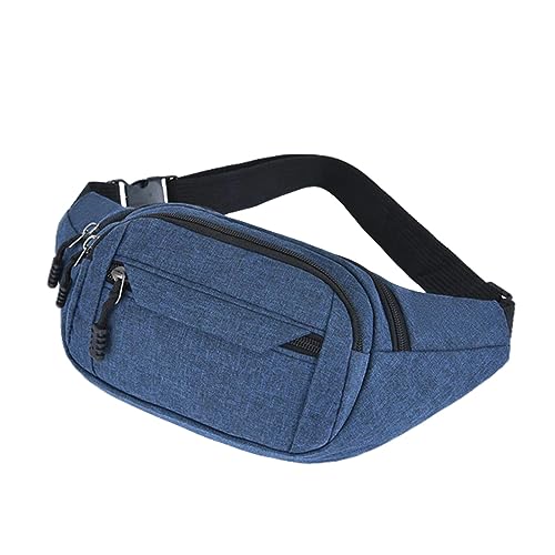 NOGRAX umhängetasche Casual Pack Geldbeutel Großer Telefongürtelbeutel Beutel Leinwand Outdoor -Reisetasche Banane Hüftbeutel Mode Frauen Frauen Taillenbeutel-blau von NOGRAX