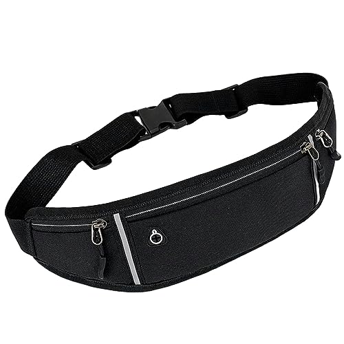 NOGRAX umhängetasche Lauf Taillenbeutel Sportgürtel Beutel Handy Hülle Männer Frauen Versteckt Beutel Fitnessstudio Sportsbags Running Belt Taille Pack-Schwarze Farbe von NOGRAX