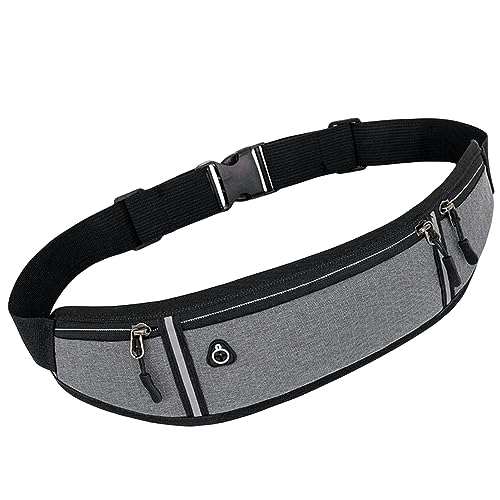 NOGRAX umhängetasche Lauf Taillenbeutel Sportgürtel Beutel Handy Hülle Männer Frauen Versteckt Beutel Fitnessstudio Sportsbags Running Belt Taille Pack-graue Farbe von NOGRAX