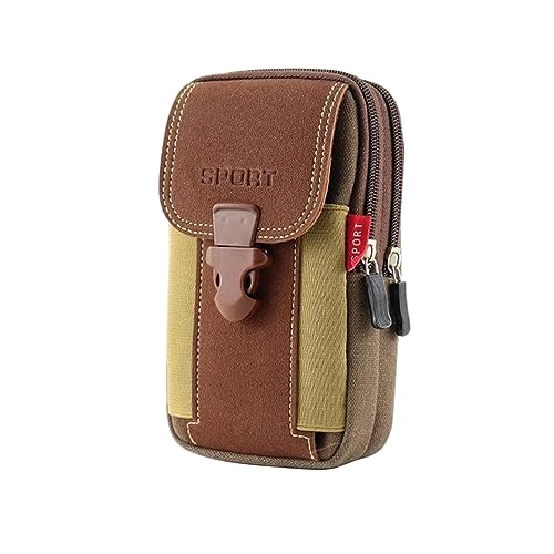 NOGRAX umhängetasche Mode Multifunktion Pu Leder Fanny Tailentasche Lässig Mobiltelefon Geldbörse Pocket Mens Outdoor Travel Sports Gürtel Bum Beutel-Kaffee von NOGRAX